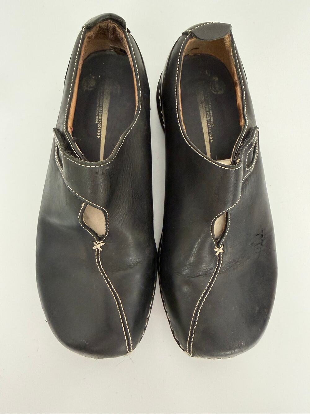 Teva Black Leather Comfort Mary Jane Slip-On Walking Shoes EU 40/US 9